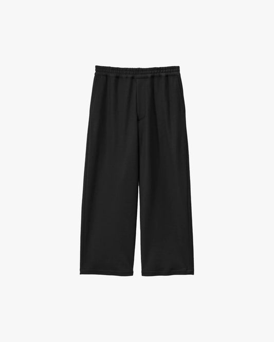 Wool Smooth Flannel Easy Wide Pants BLACK
