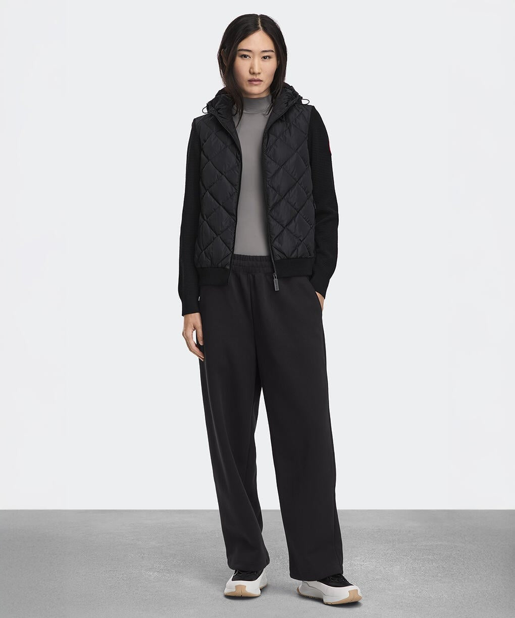 Hybridge Quilted Knit Hoody