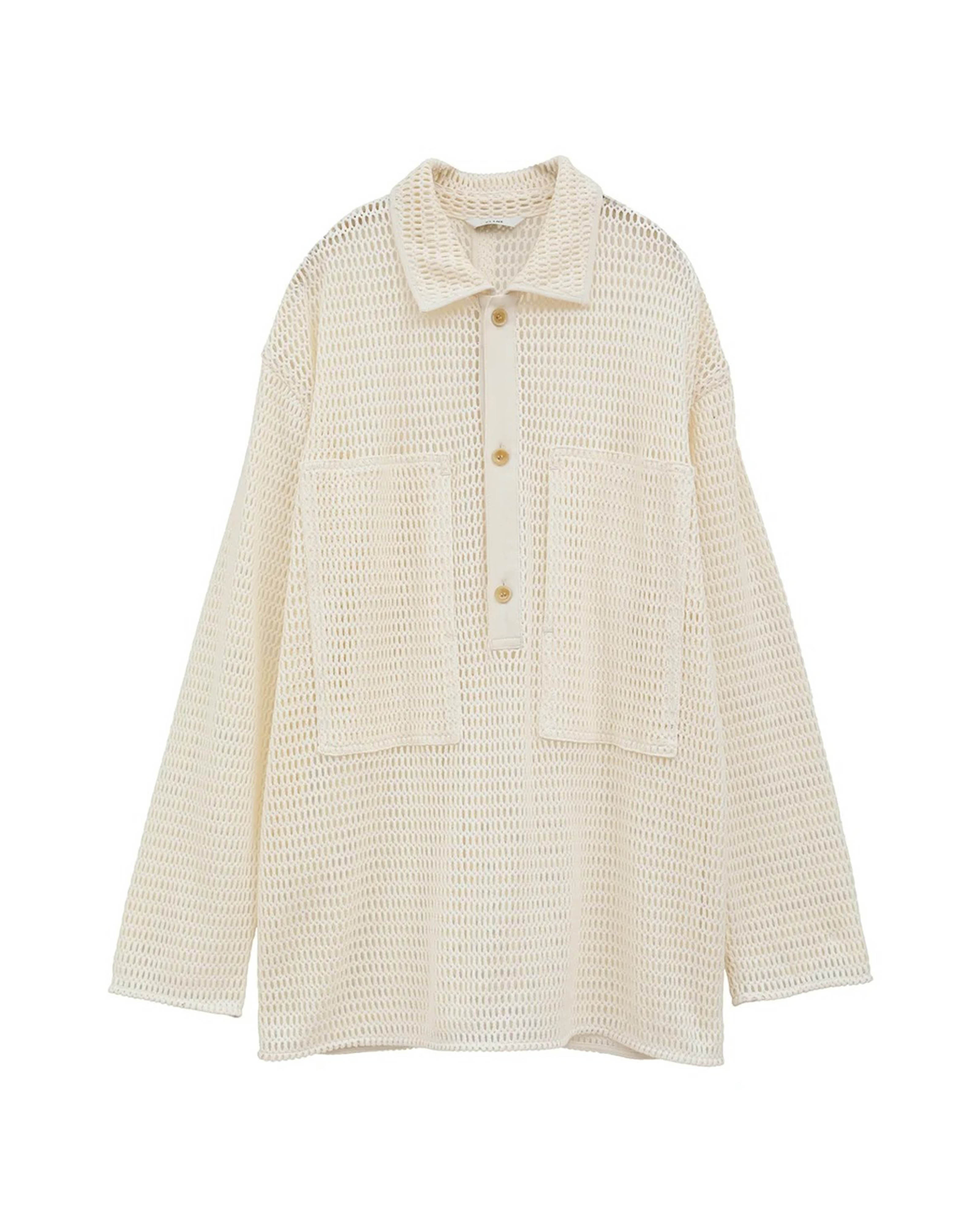 トップス CLANE MESH POCKET OVER SHIRTS クラネ CLANE MESH POCKET OVER SHIRTS （MINT） - ファッション