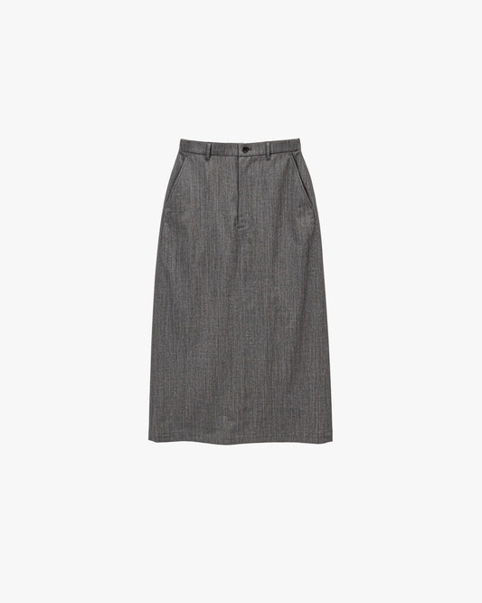 Techno Wool Twill Boxy Skirt