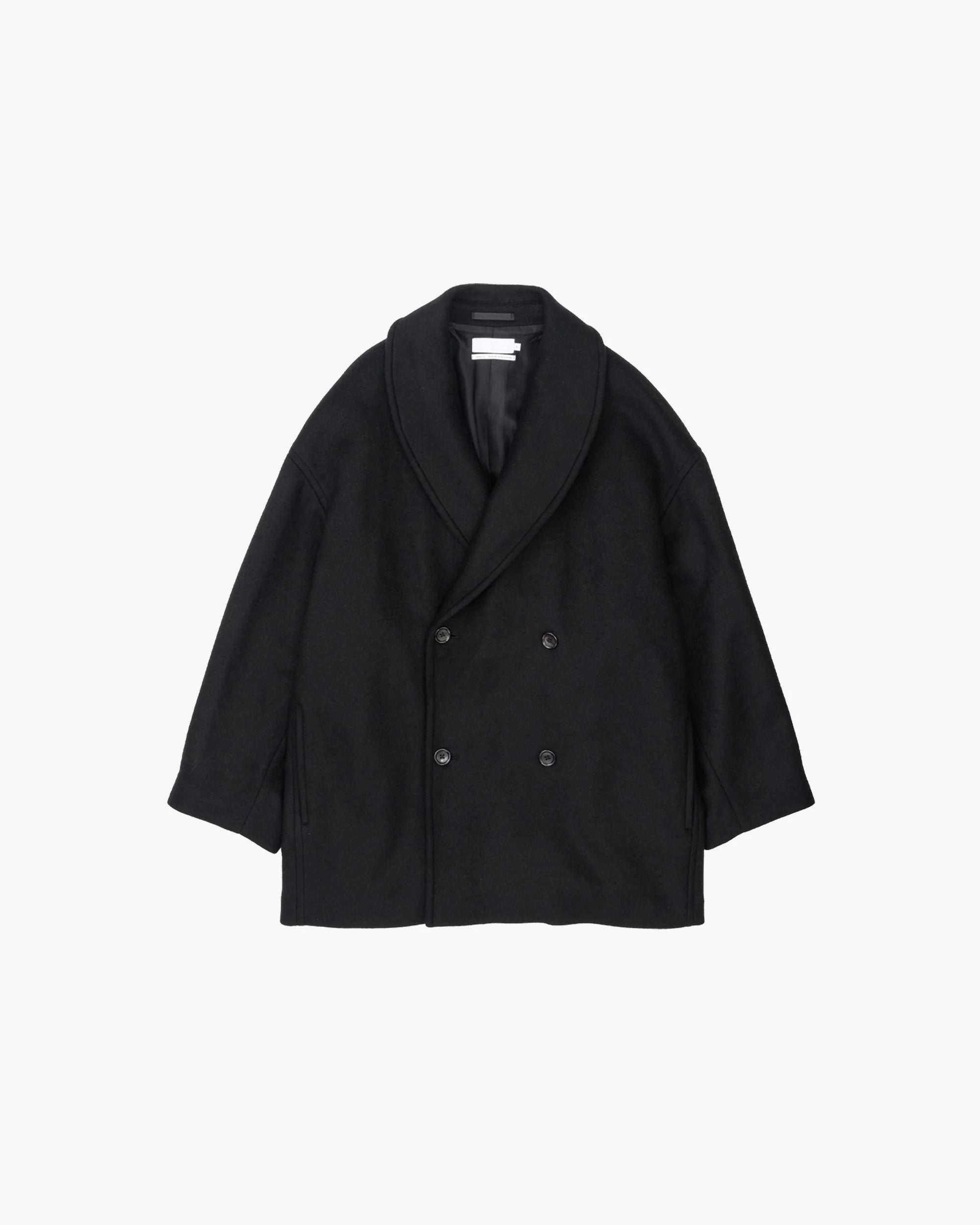 【新品】LES SIX Light Melton ウールジャケット ブルゾン Light Melton Shawl Collar Coat BLACK – TIME AFTER TIME