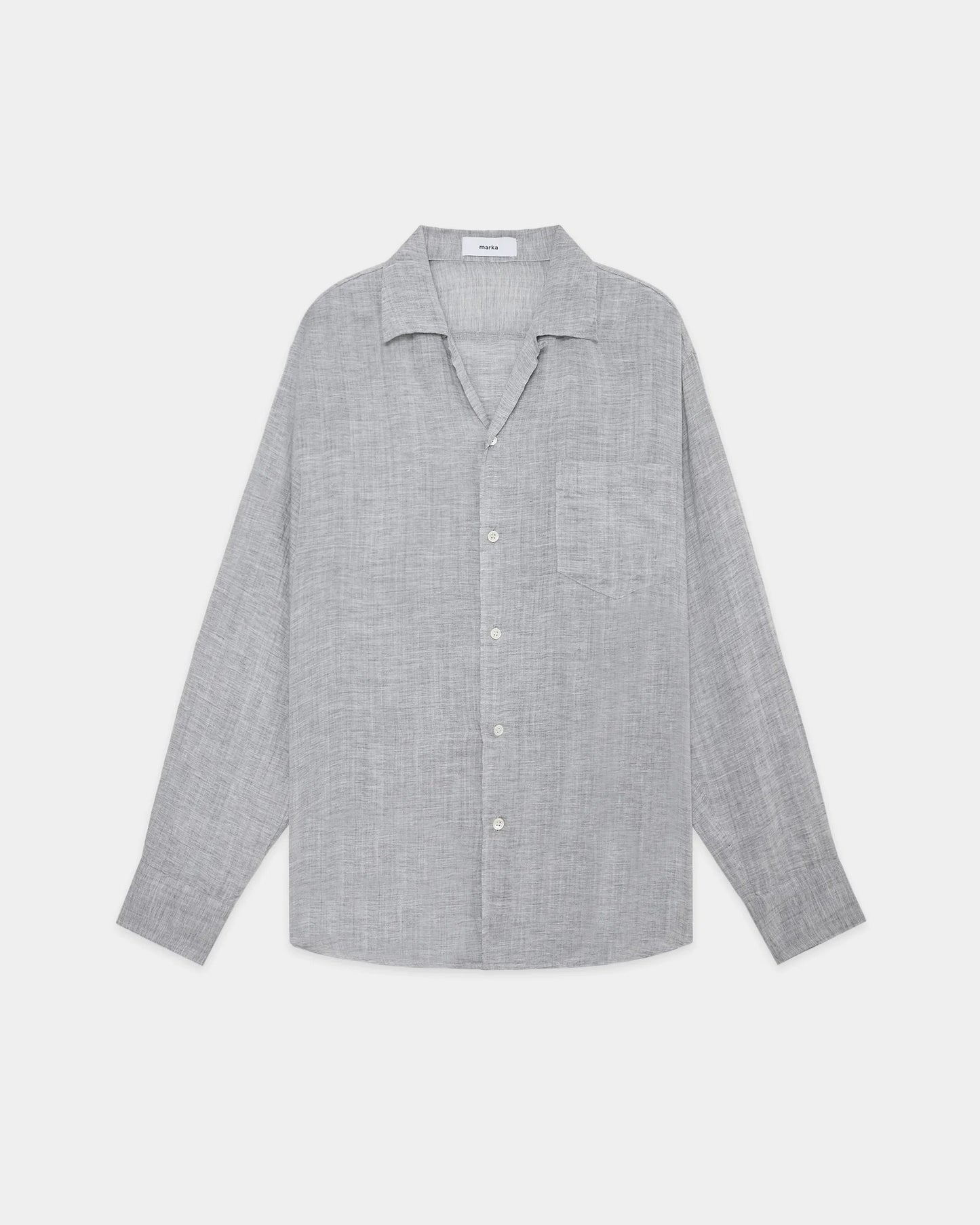 OPEN COLLAR L/S SHIRT