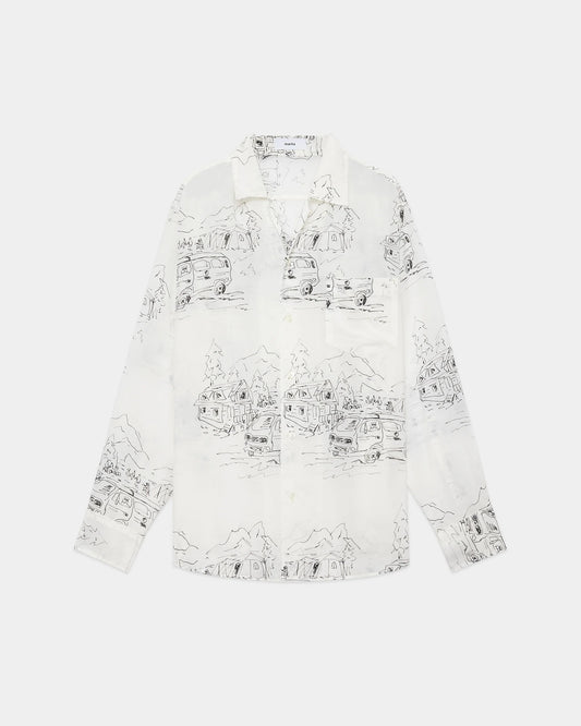 OPEN COLLAR L/S SHIRT