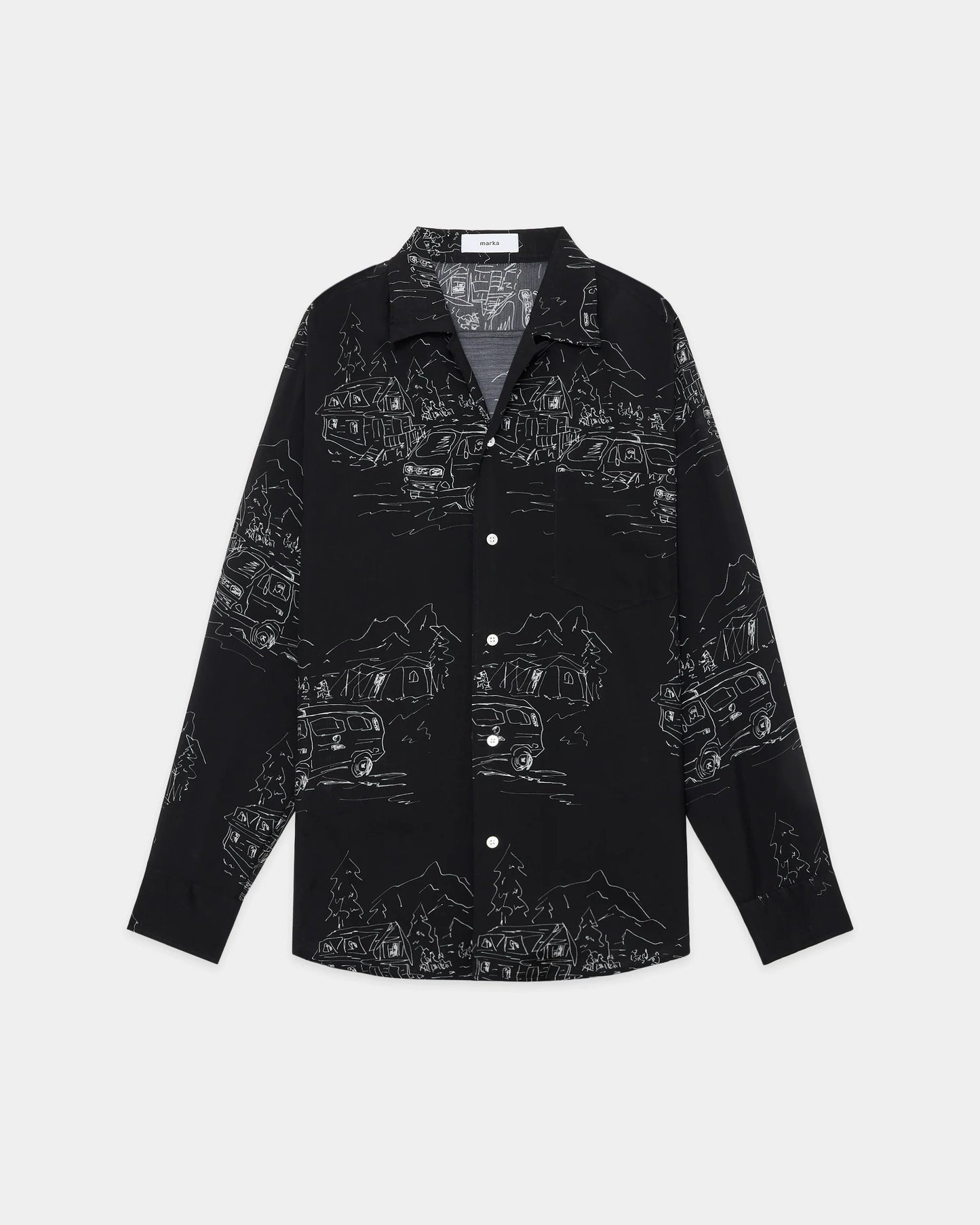 OPEN COLLAR L/S SHIRT
