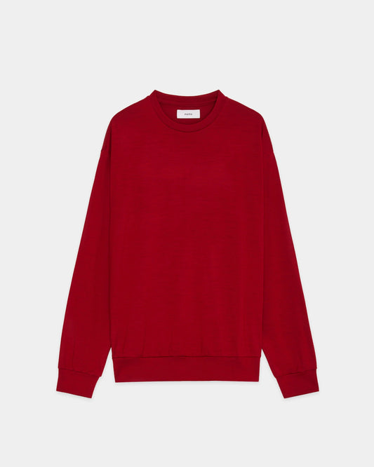 CREW NECK L/S TEE RED