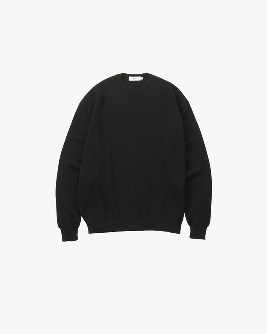 High Density Crew Neck Knit BLACK
