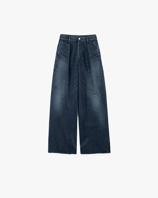 Selvage Denim Two Tuck Wide Pants