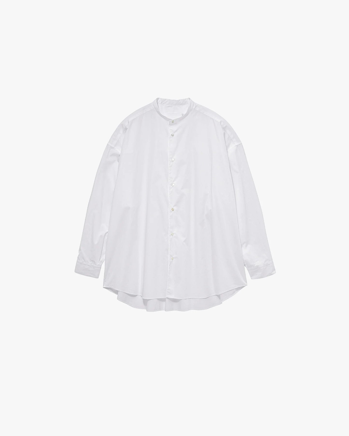 Broad L/S Oversized Band Collar Shirt