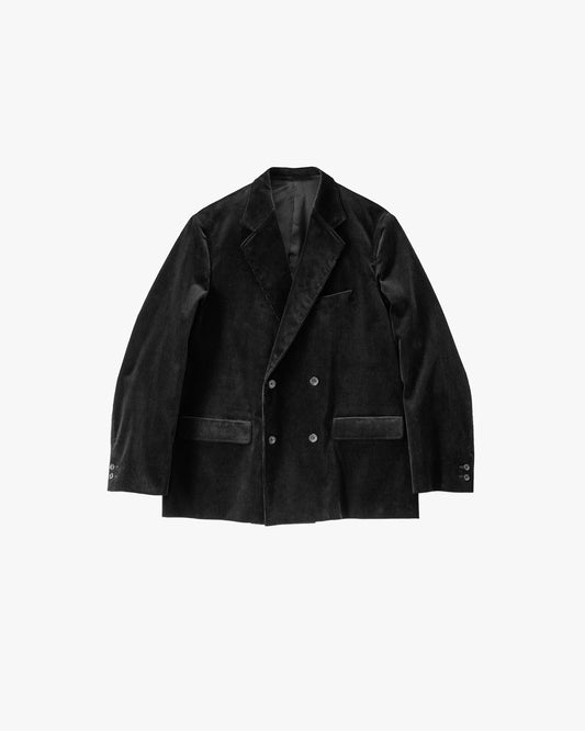 Suvin Corduroy Compact Shoulder Double Jacket BLACK