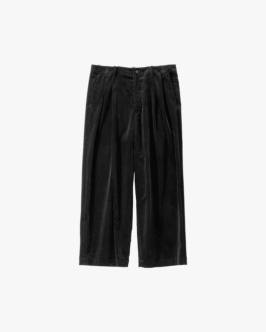 Suvin Corduroy Wide Straight Trousers BLACK