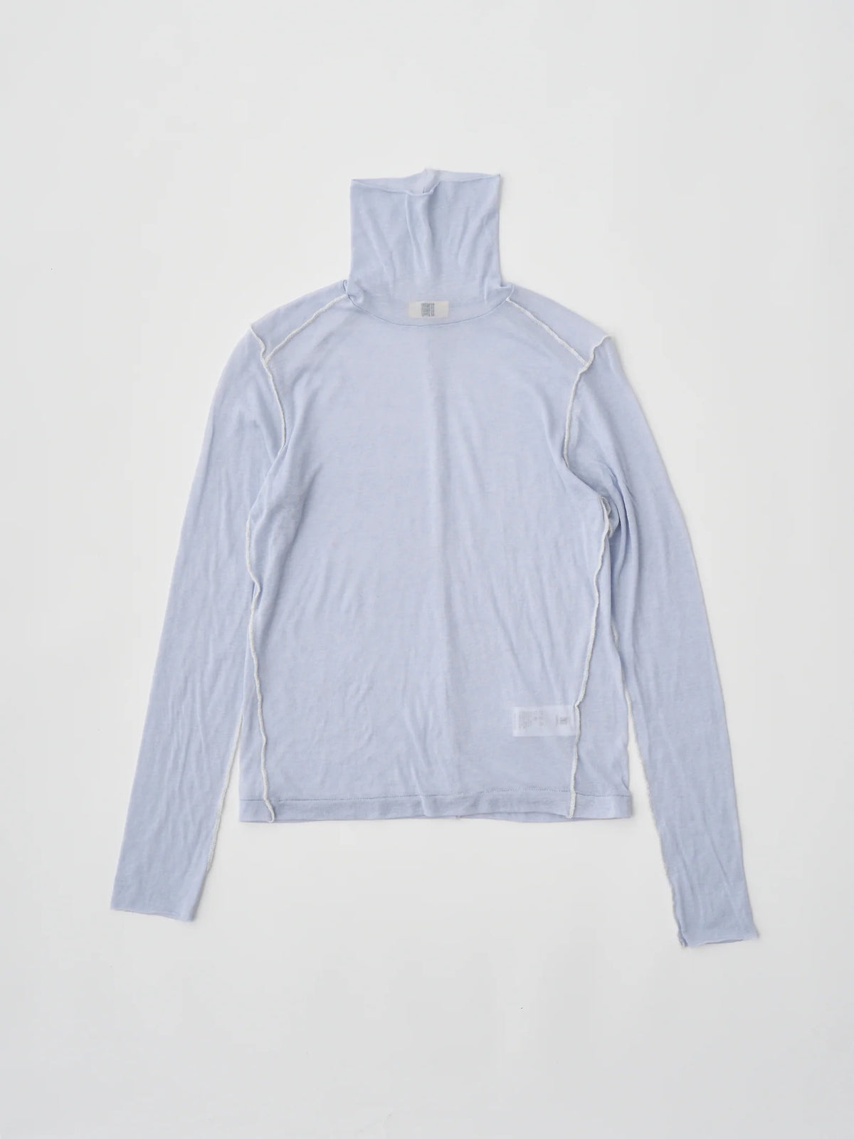 cashmere&supima cotton gauze jersey turtle-neck Tee