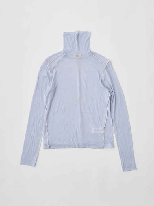 cashmere&supima cotton gauze jersey turtle-neck Tee