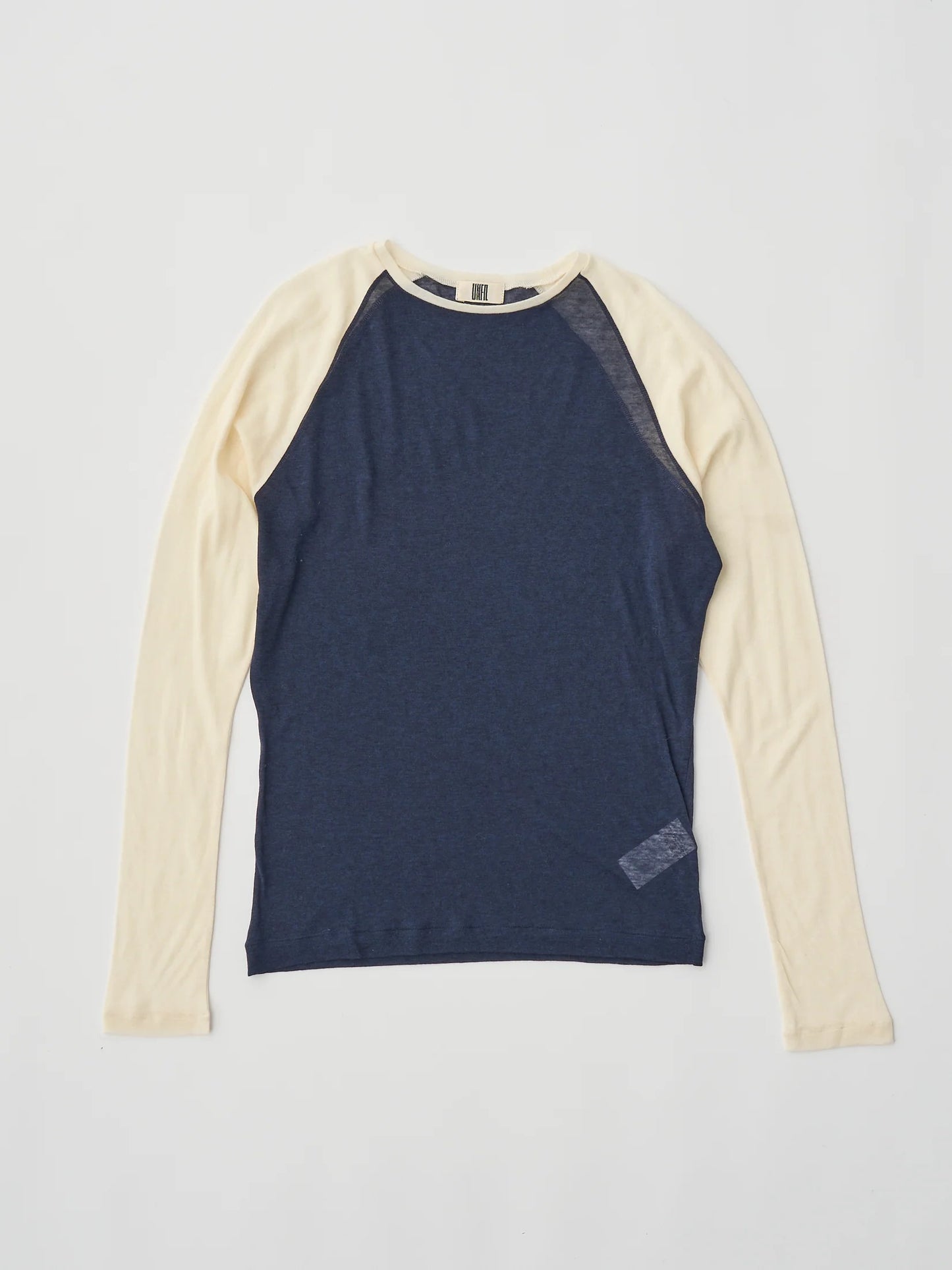 cashmere&supima cotton gauze jersey baseball Tee