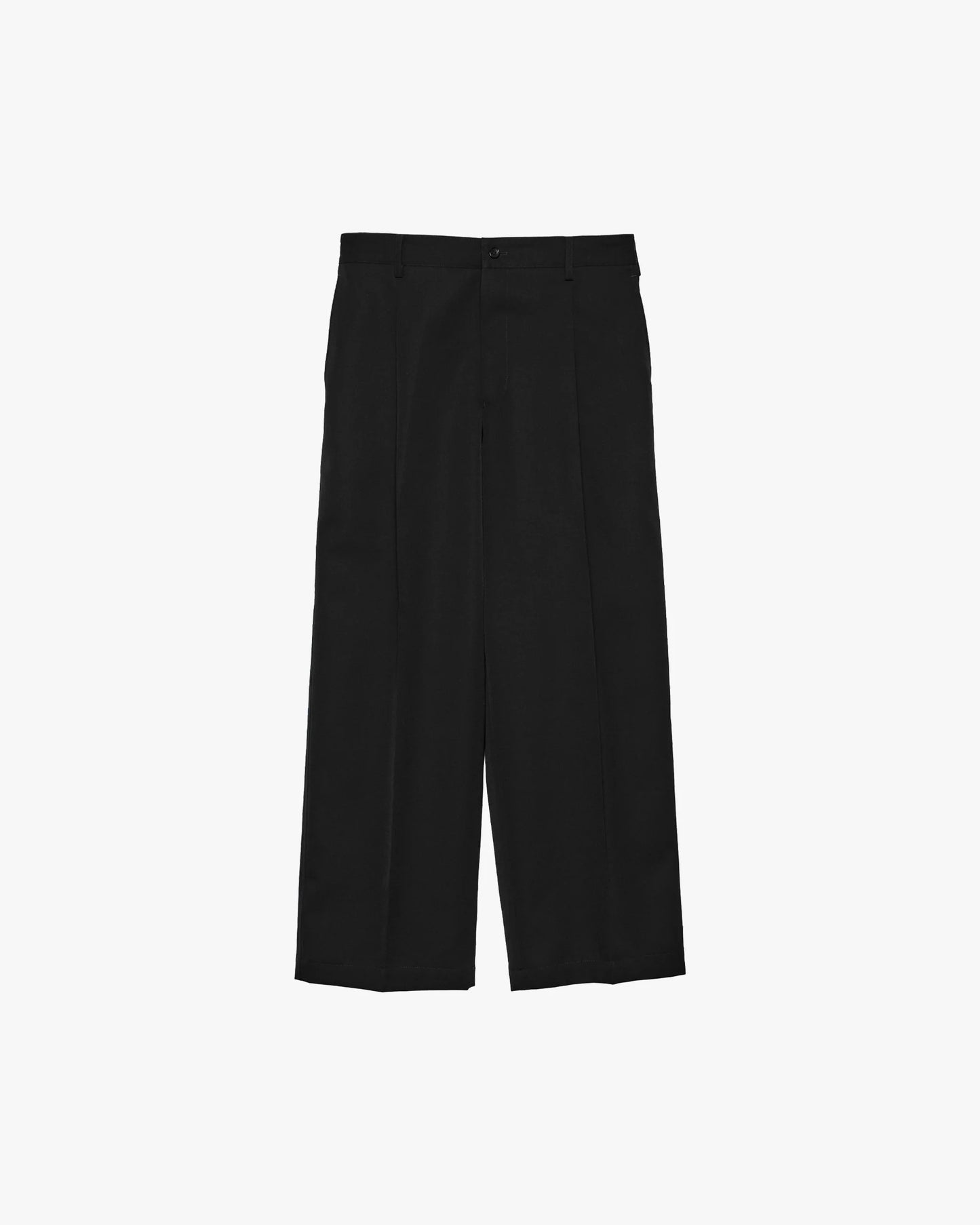 Scale Off Wool Wide Slacks BLACK
