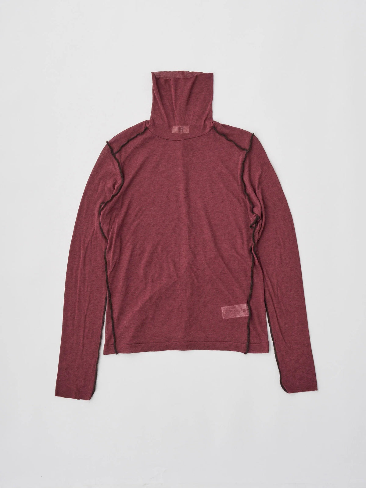 cashmere&supima cotton gauze jersey turtle-neck Tee