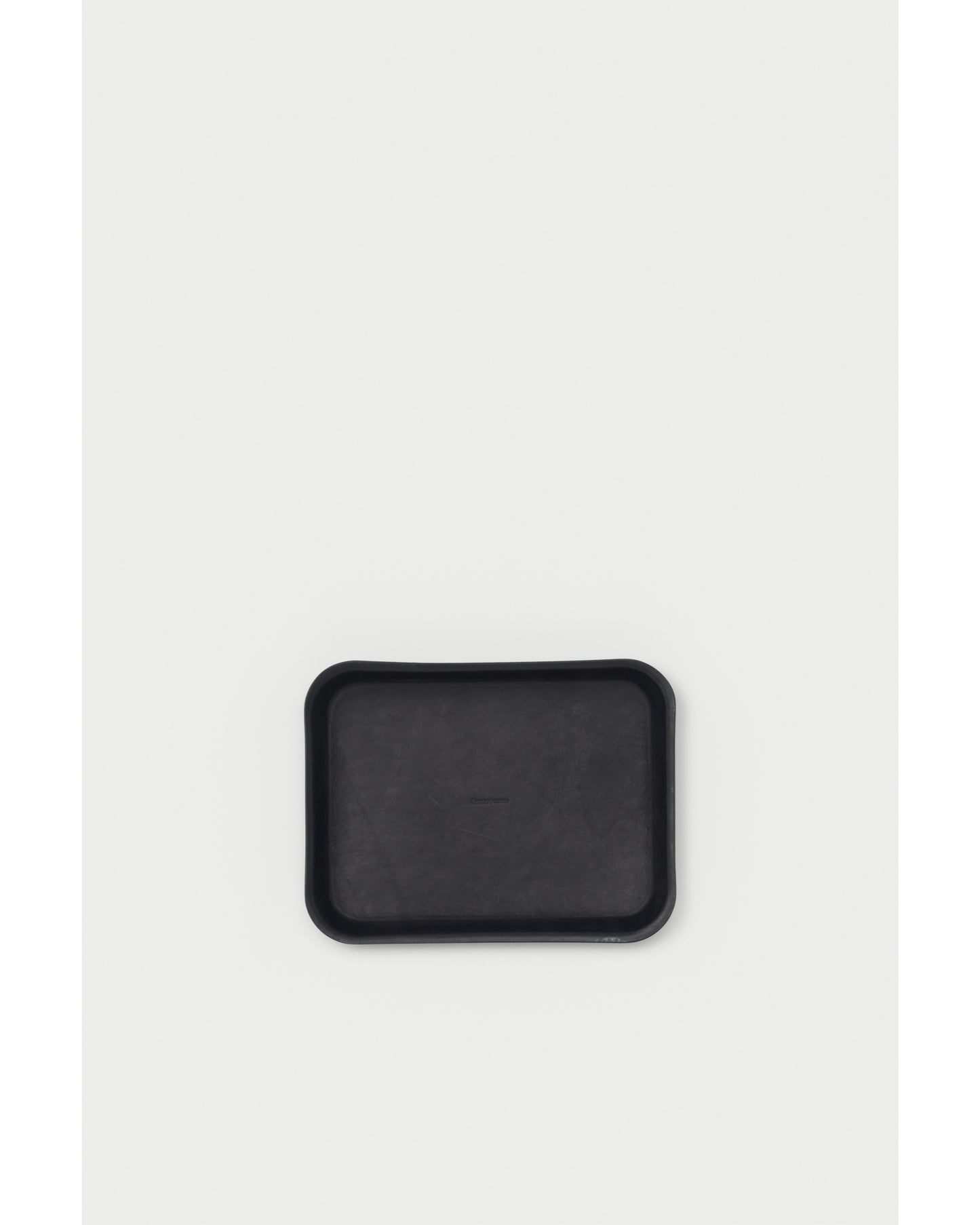 leather tray M black