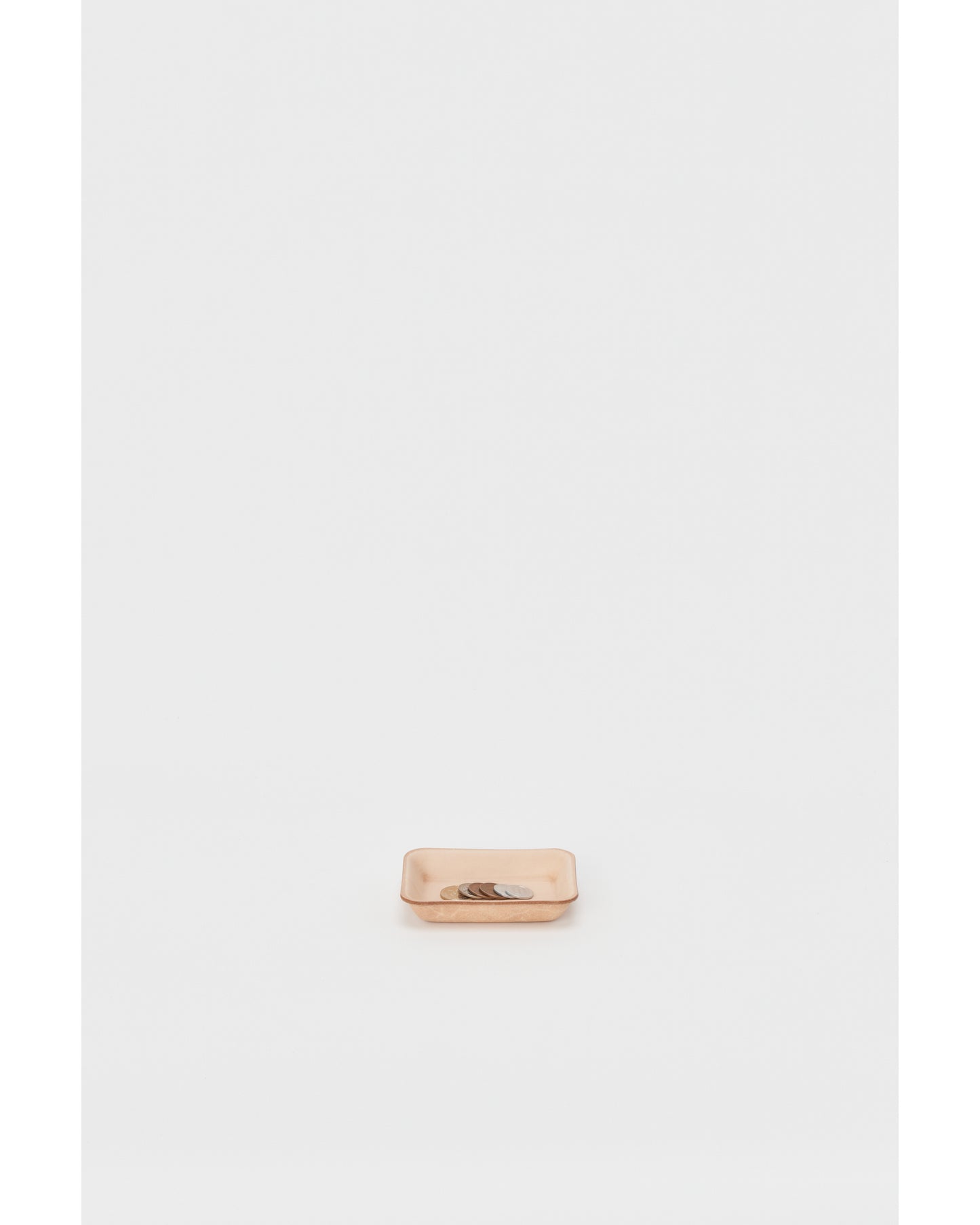 leather tray S natural