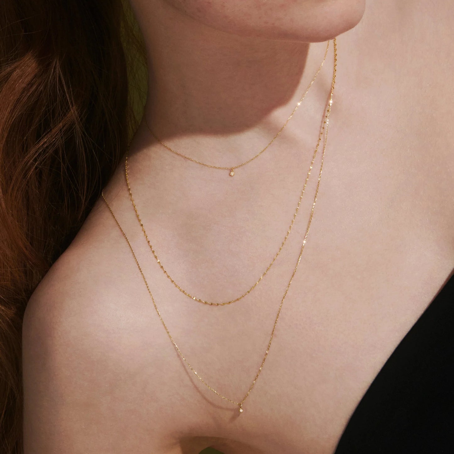 K18 diamond necklace