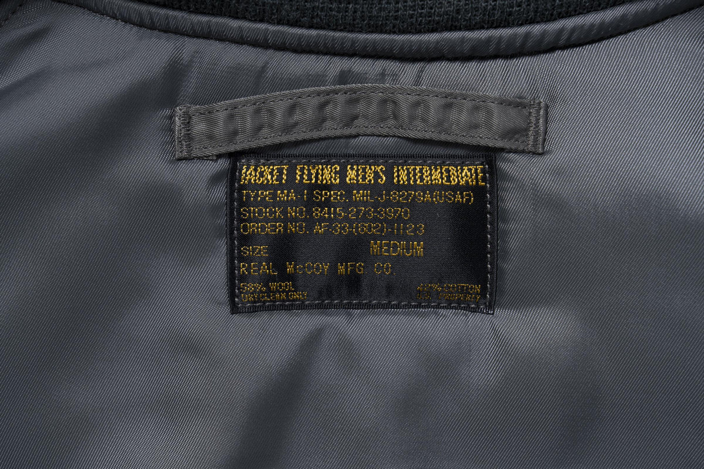 TYPE MA-1 REAL McCOY MFG. CO. / DECAL