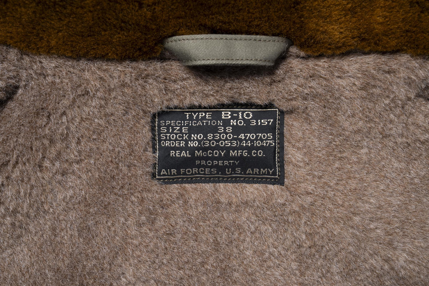 TYPE B-10 REAL McCOY MFG.CO.