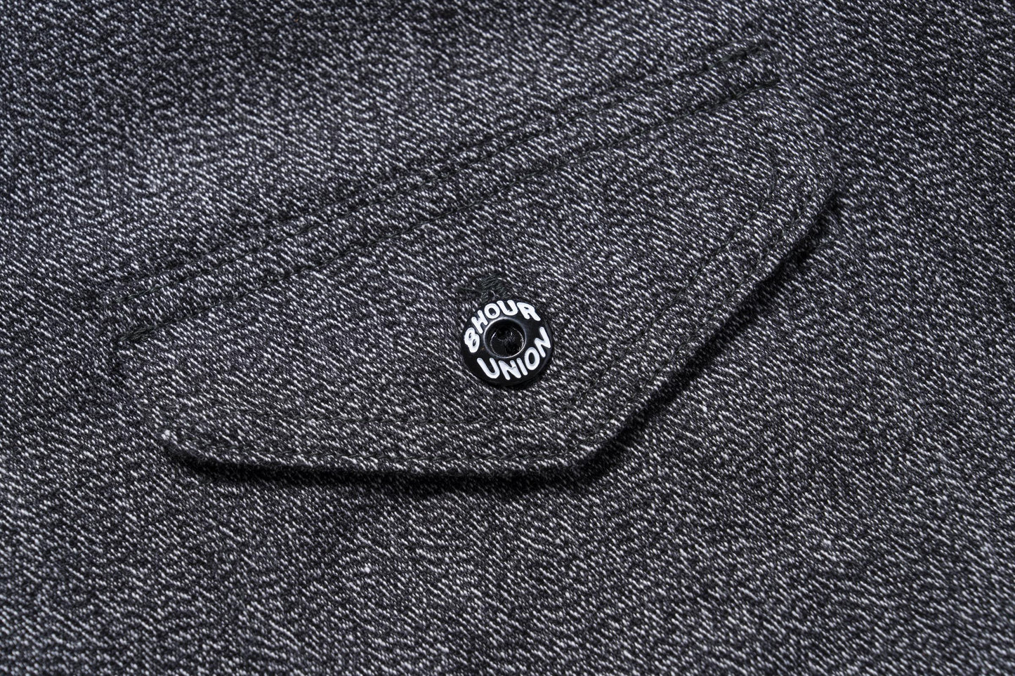 8HU CIGARETTE POCKET MOCK-TWIST CHAMBRAY WORK SHIRT