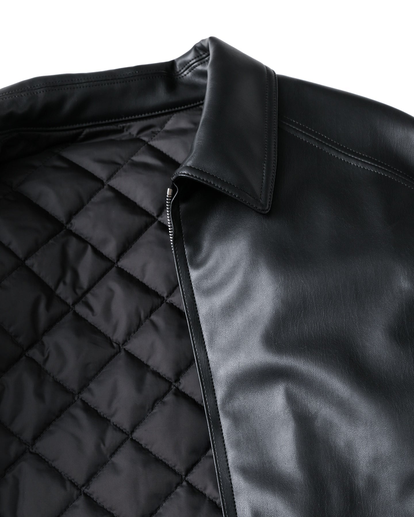 SUSTAINABLE LEATHER SINGLE RIDER'S JACKET