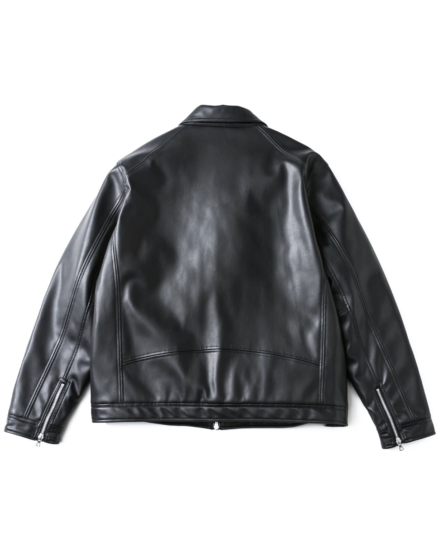 SUSTAINABLE LEATHER SINGLE RIDER'S JACKET