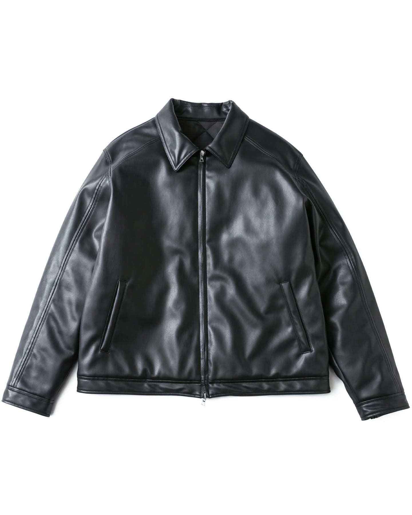 SUSTAINABLE LEATHER SINGLE RIDER'S JACKET