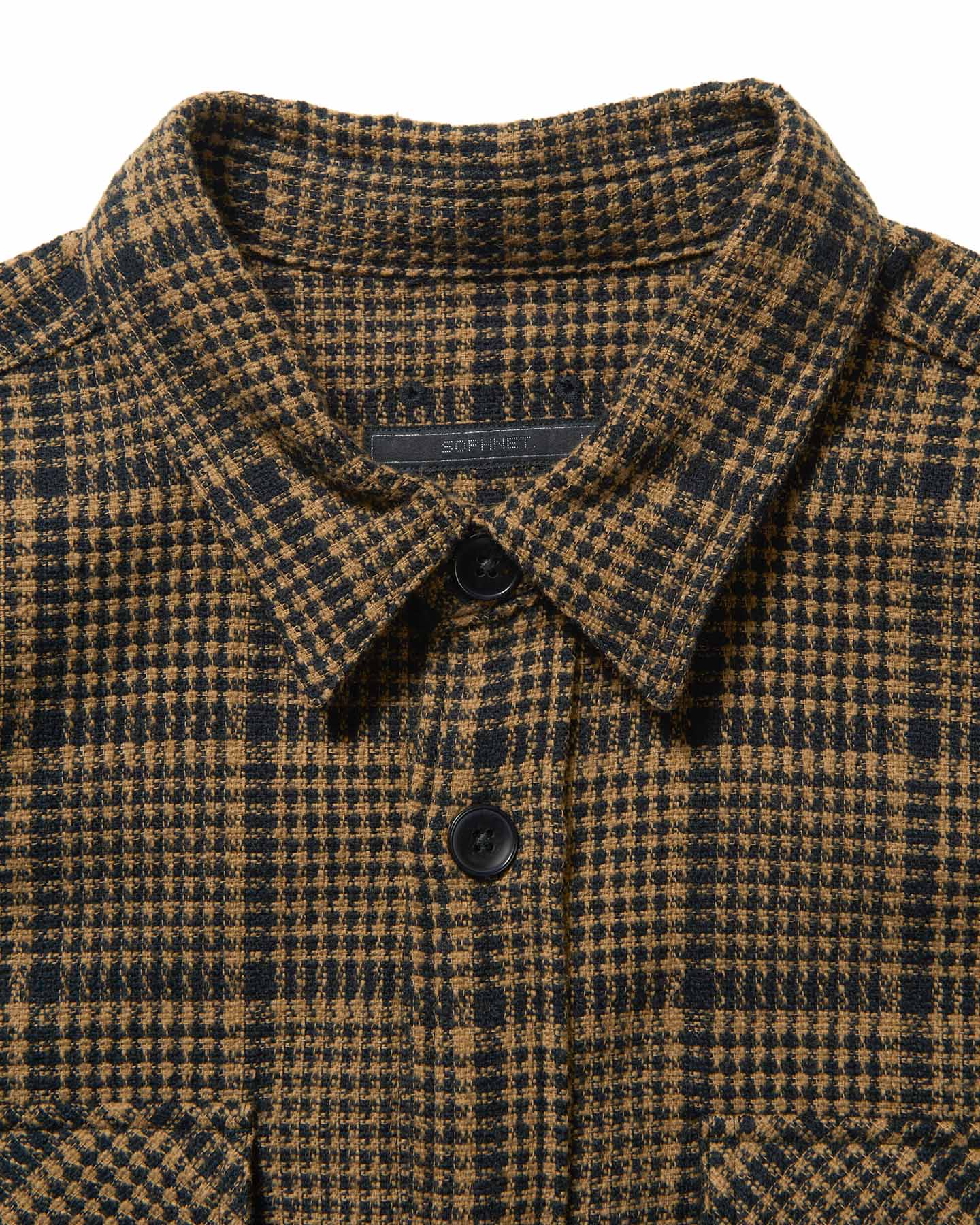 TWEED COTTON CHECK CPO SHIRT