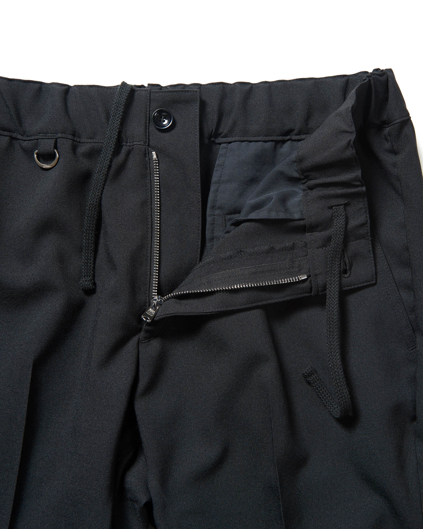 STRETCH WOVEN CLOTH SLIM FIT RIBBED PANTS