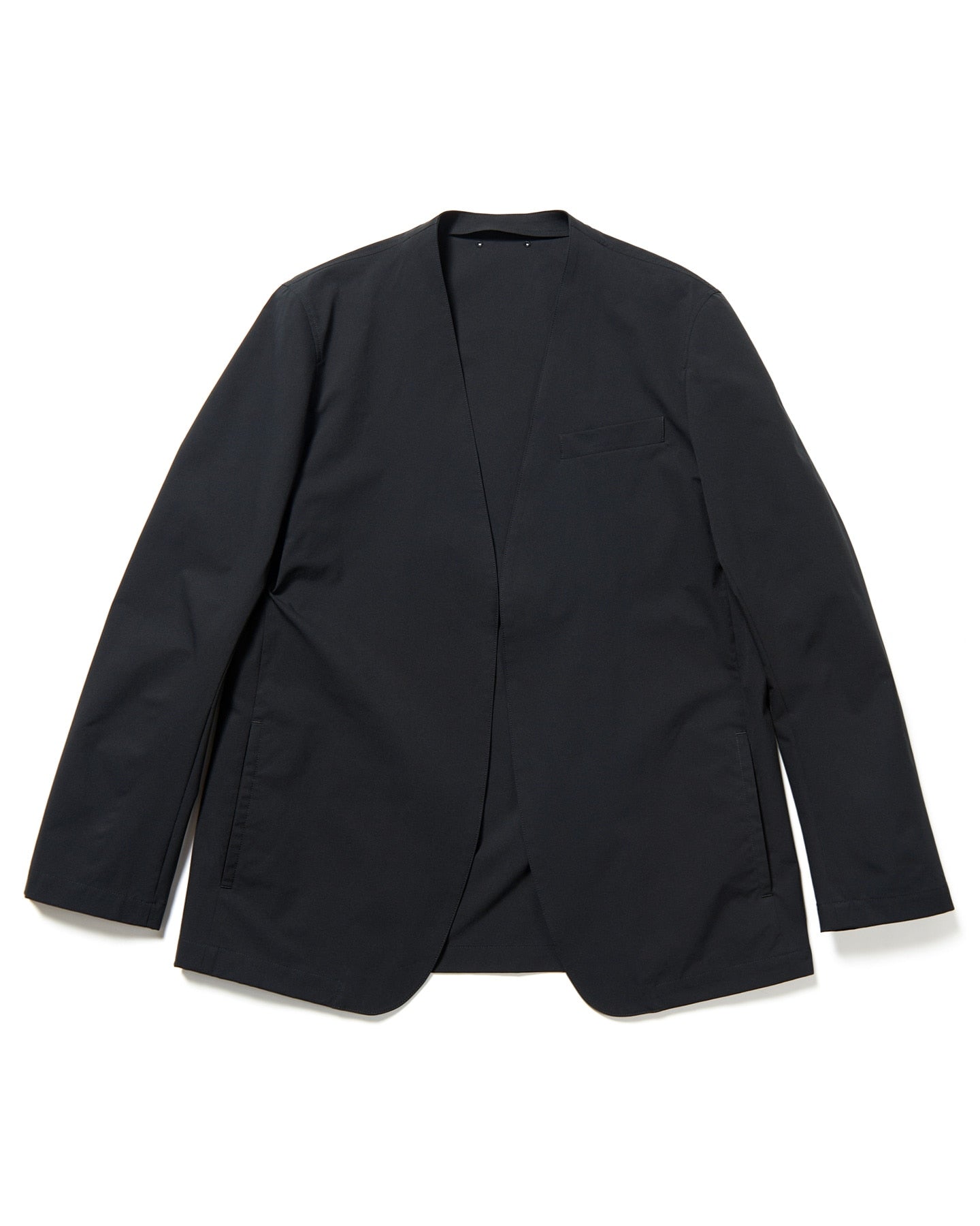 2WAY STRETCH POPLIN NO COLLAR JACKET