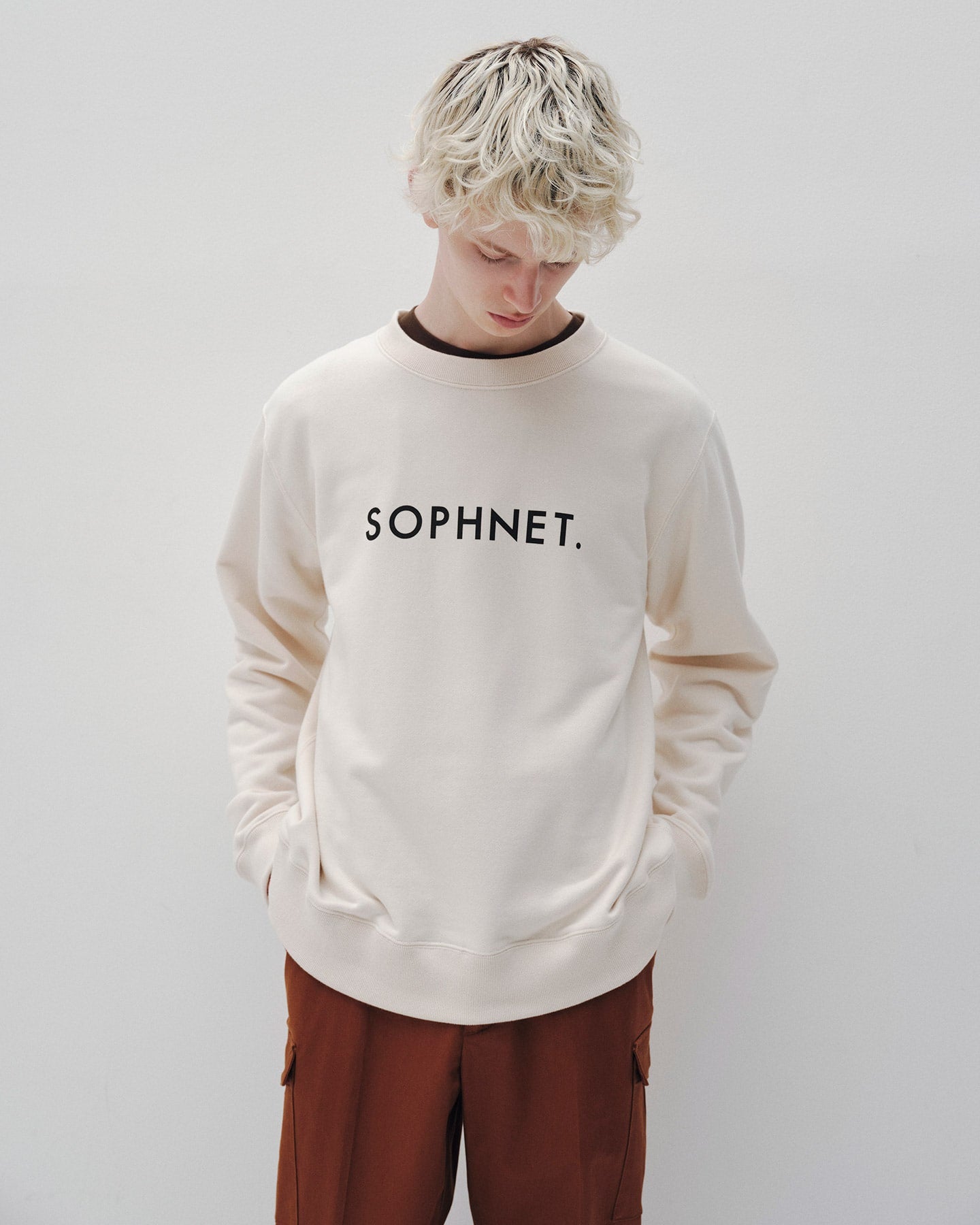 SOPHNET. LOGO CREWNECK SWEAT