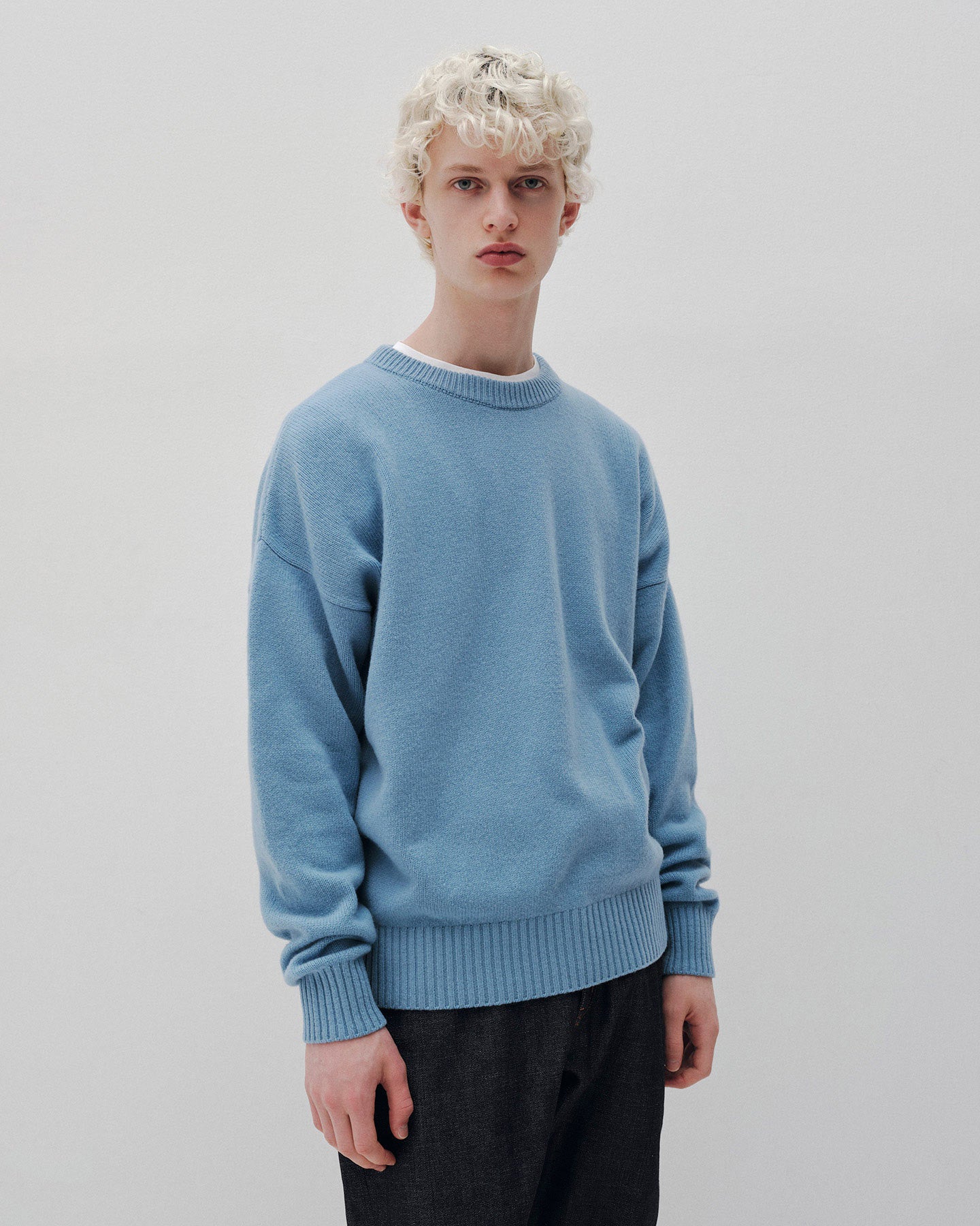 WOOL CASHMERE OVERSIZED CREWNECK KNIT