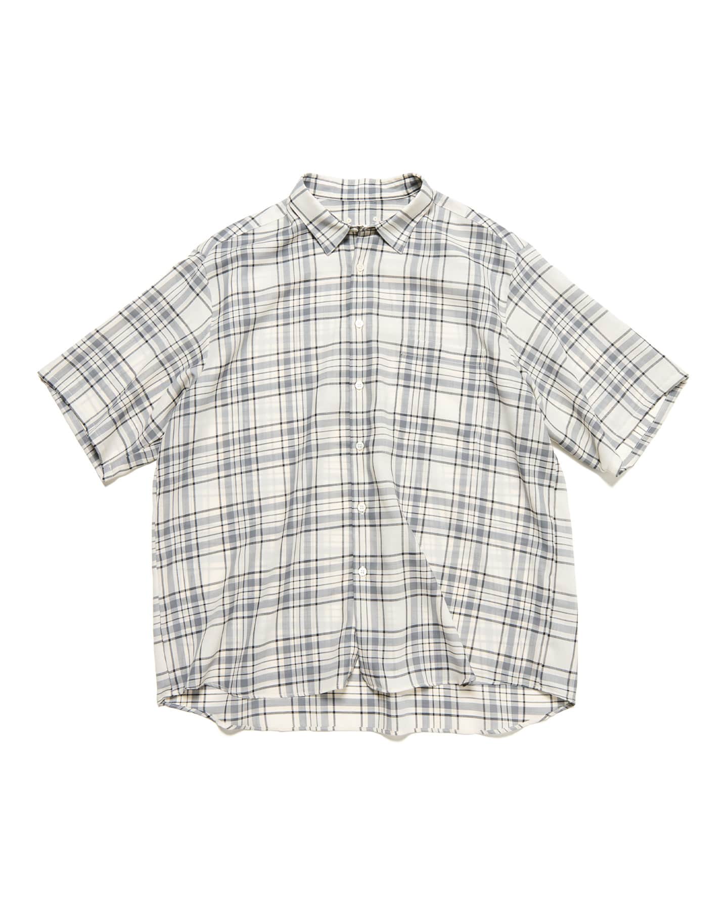 SUMMER WOOL CHECK S/S SHIRT