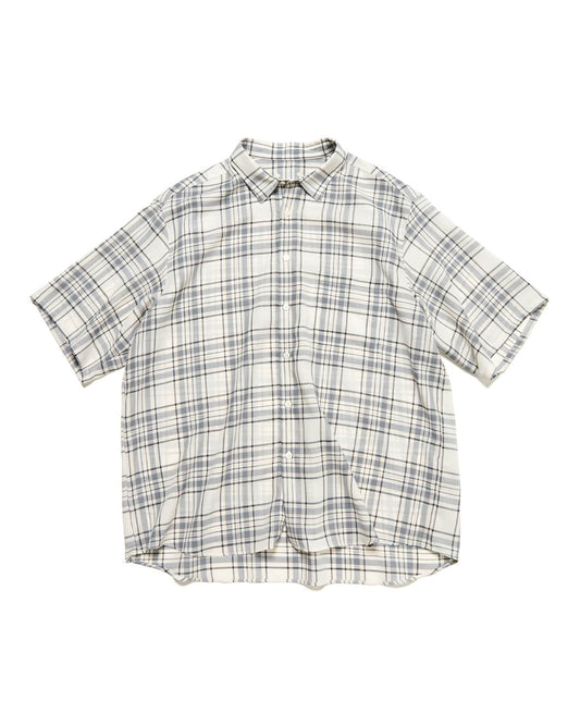 SUMMER WOOL CHECK S/S SHIRT