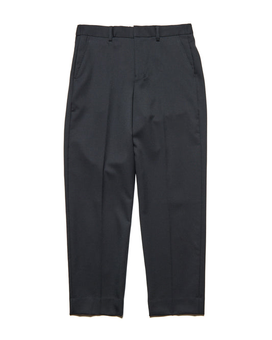 FLANNEL WOOL SHIRRING SLIM-FIT SLACKS