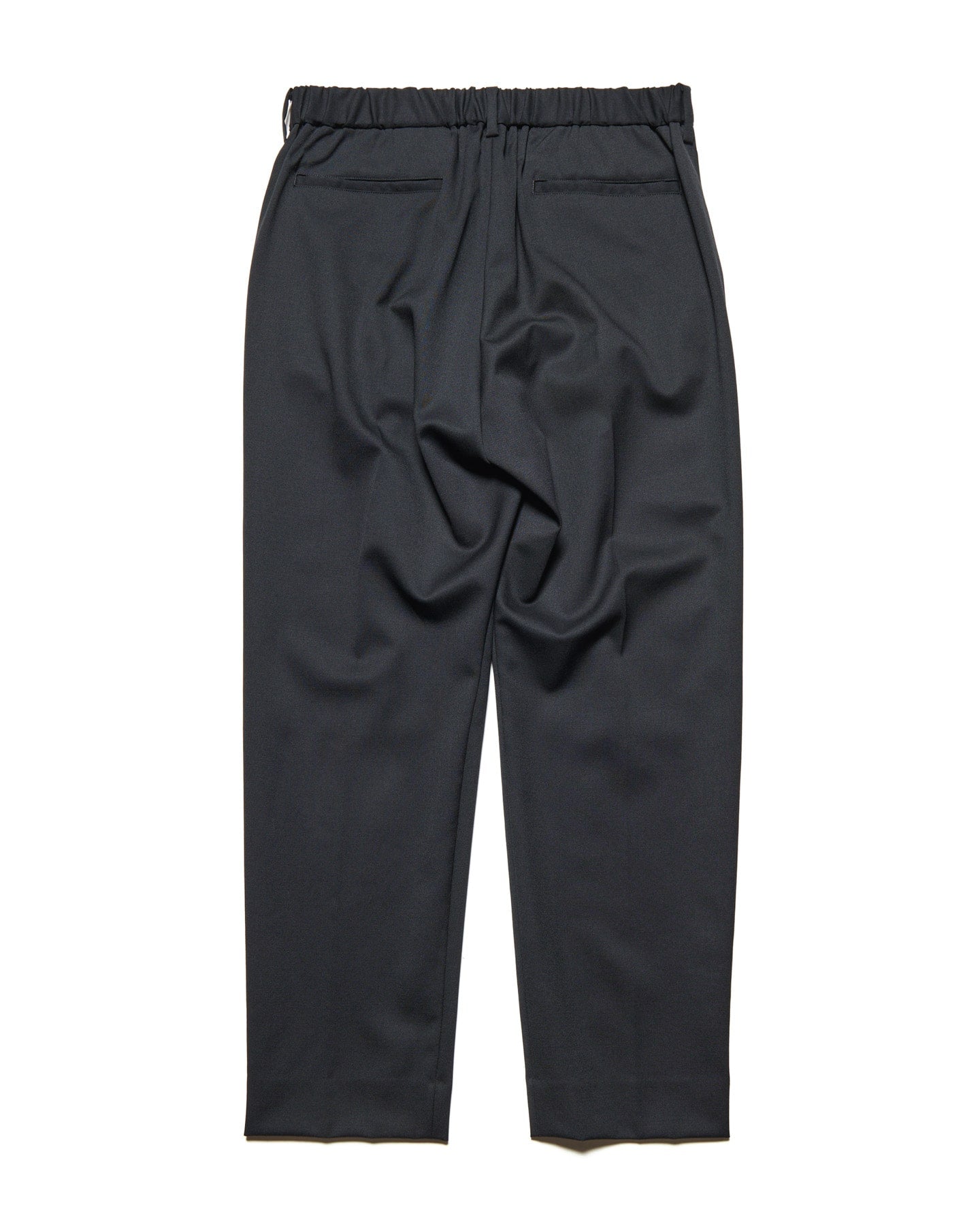 FLANNEL WOOL SHIRRING SLIM-FIT SLACKS