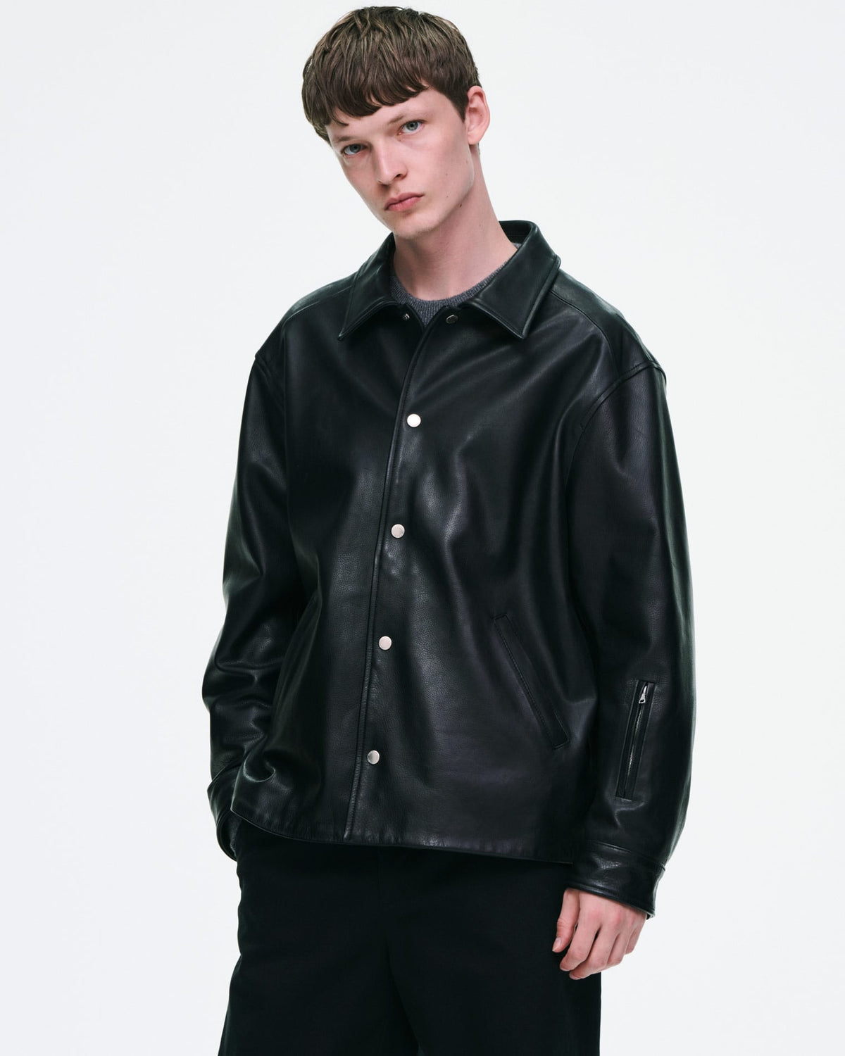 LEATHER COACH BLOUSON