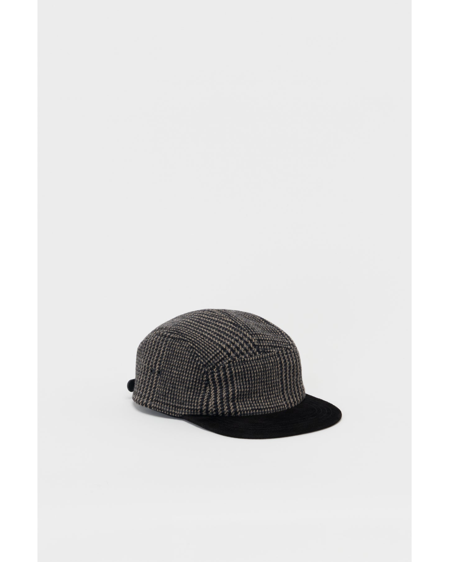 tweed jet cap black