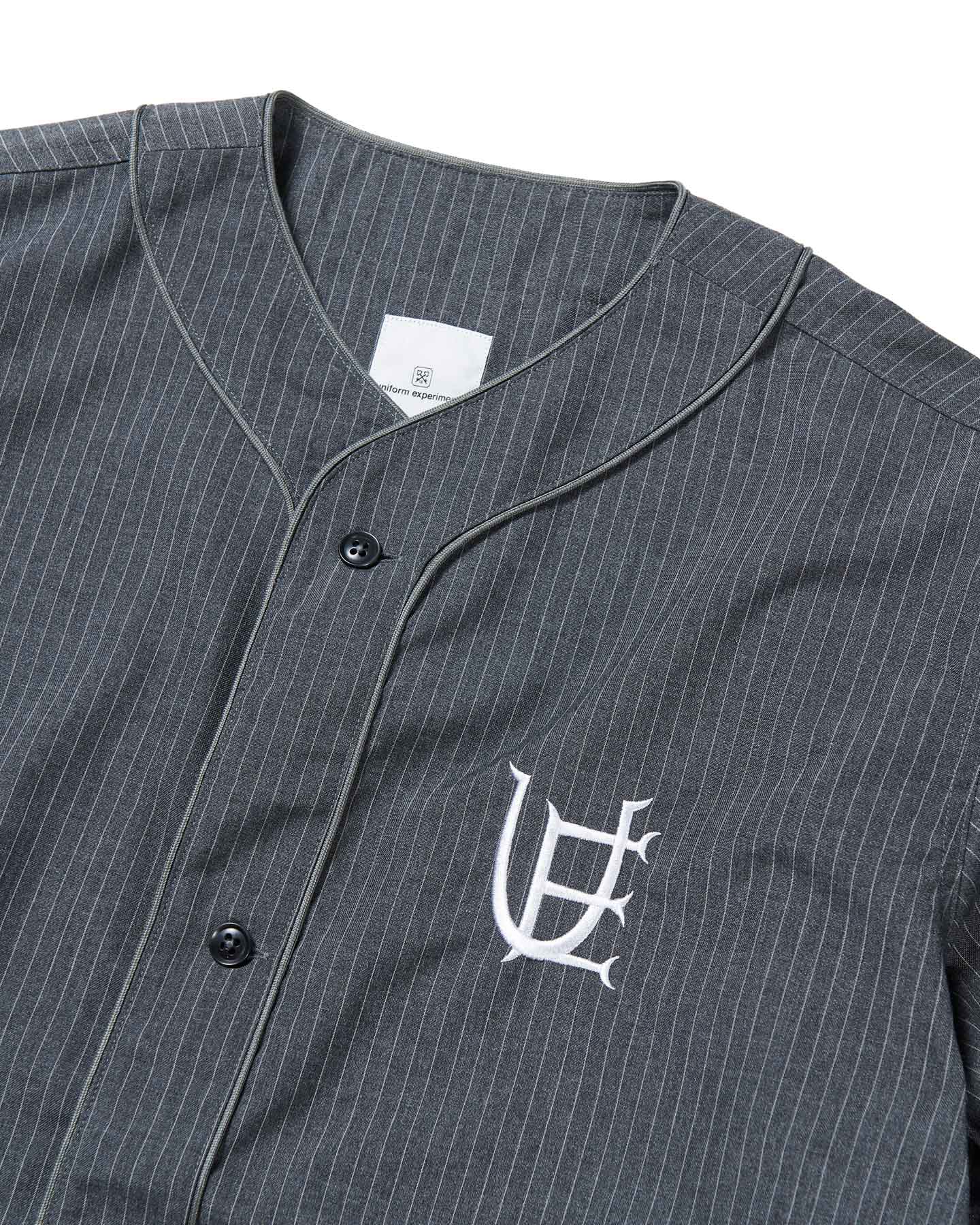 PIN STRIPE S/S BASEBALL SHIRT