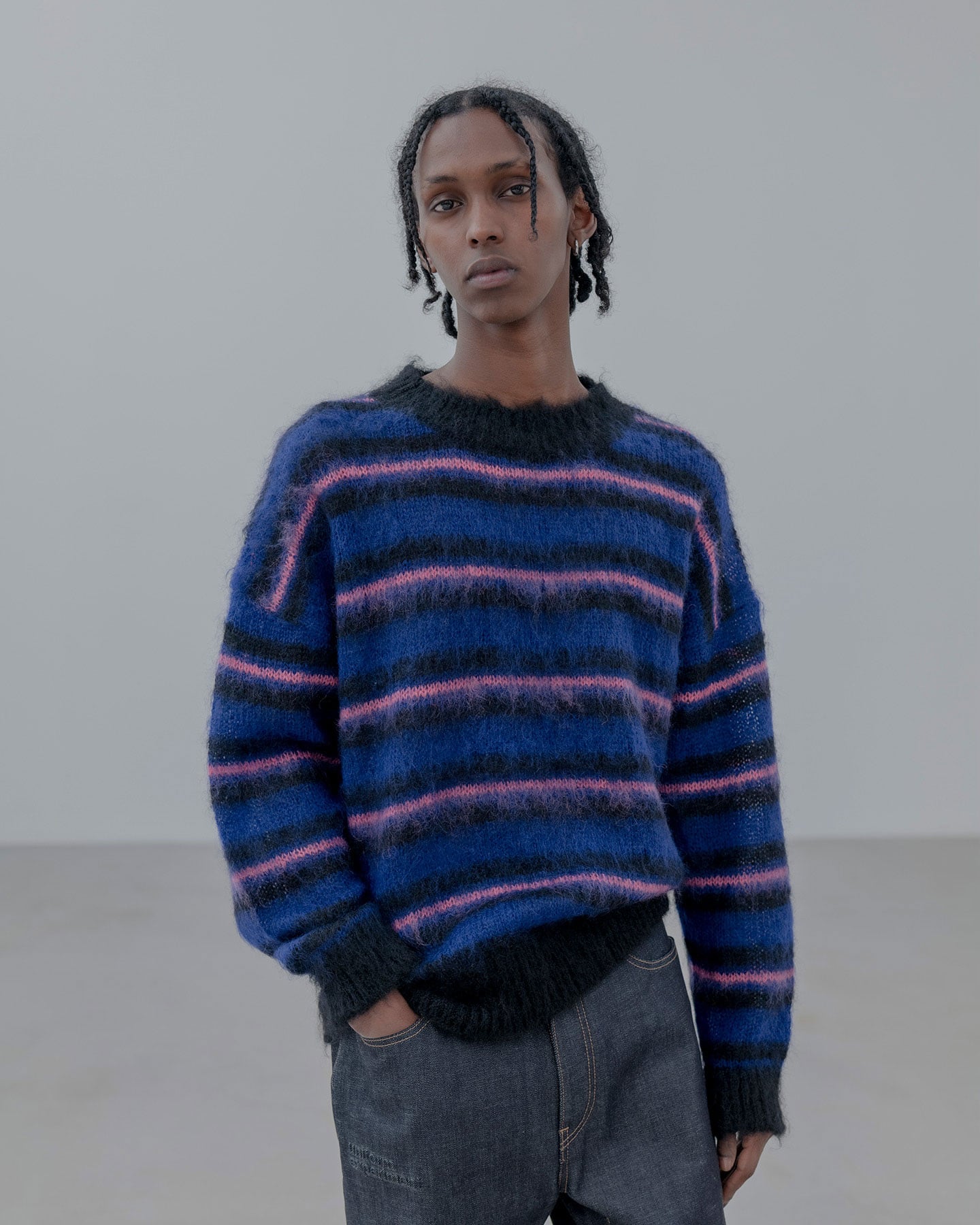 BRUSHED BORDER SWEATER