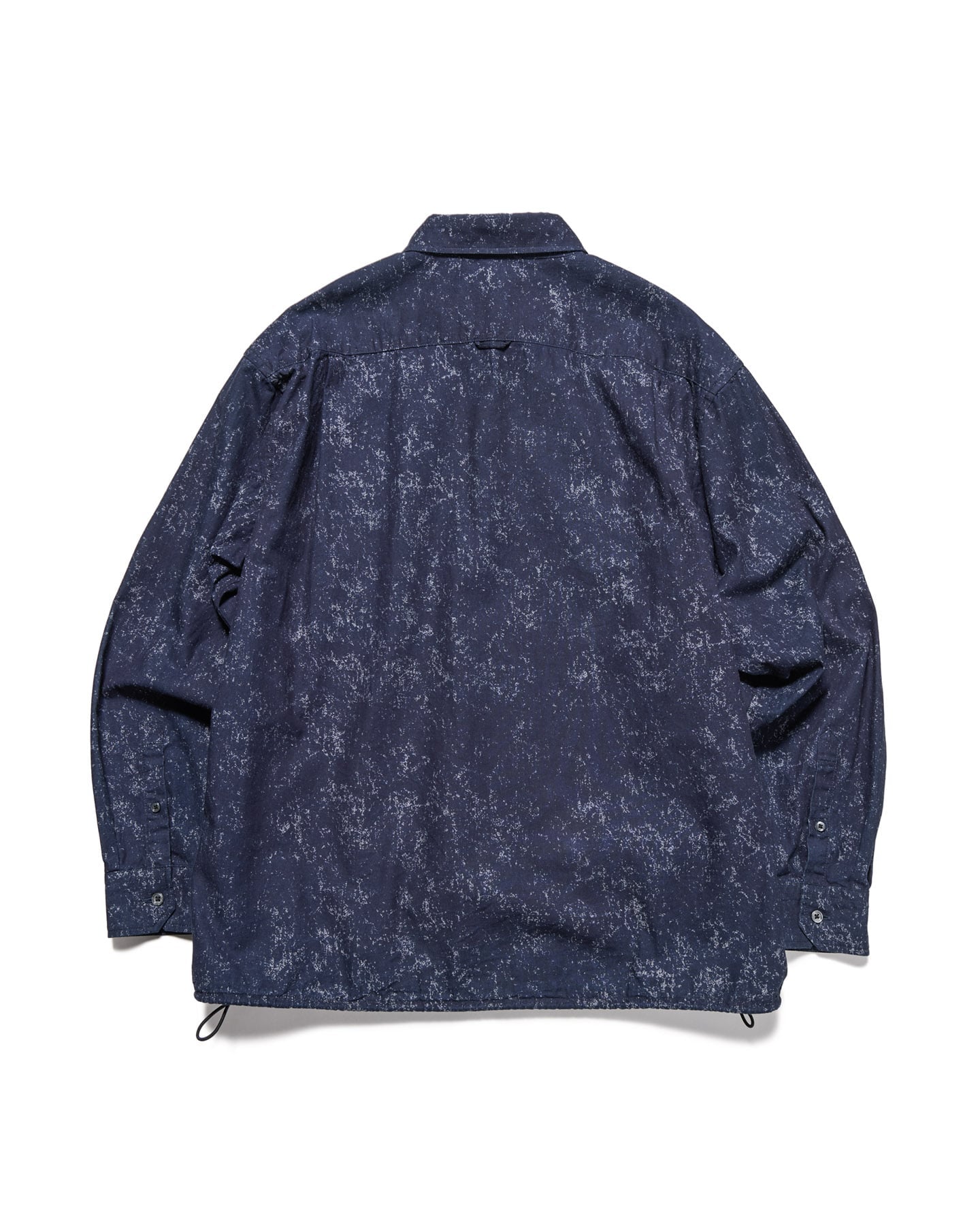 INDIGO PRINT DRAWCORD SHIRT