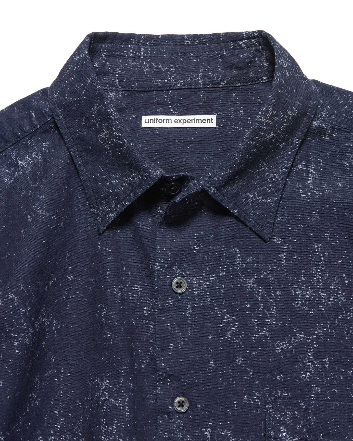 INDIGO PRINT DRAWCORD SHIRT