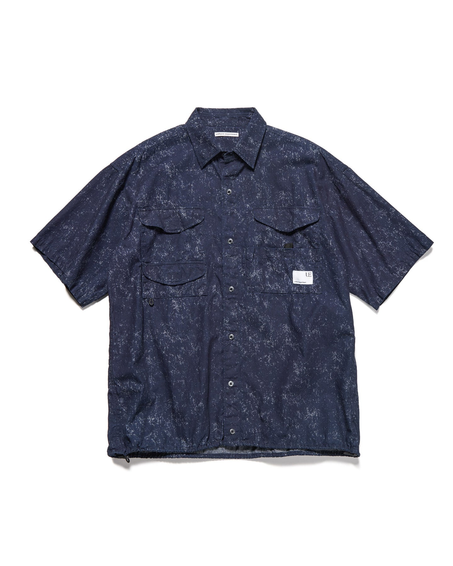 INDIGO PRINT S/S FISHING SHIRT