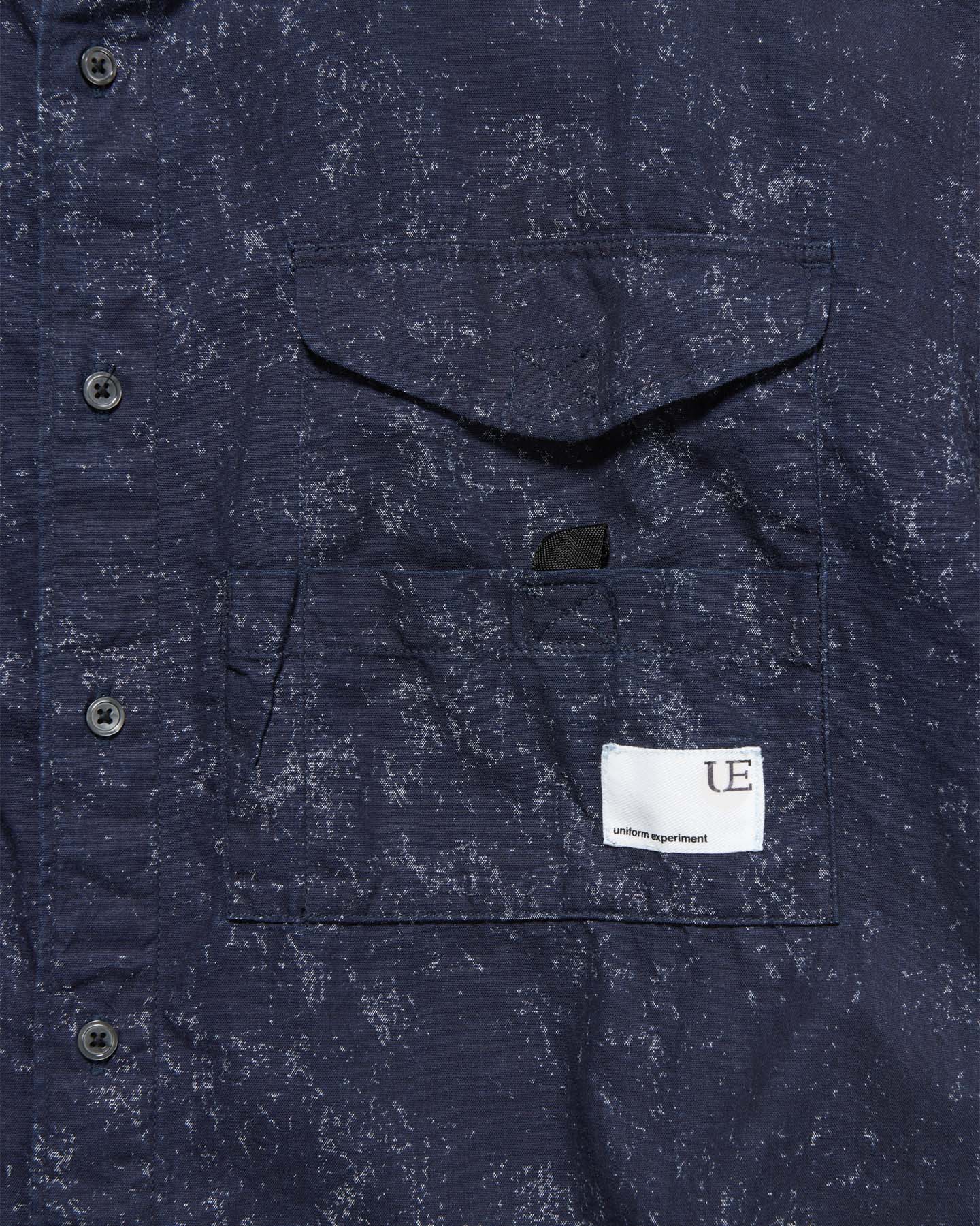 INDIGO PRINT S/S FISHING SHIRT