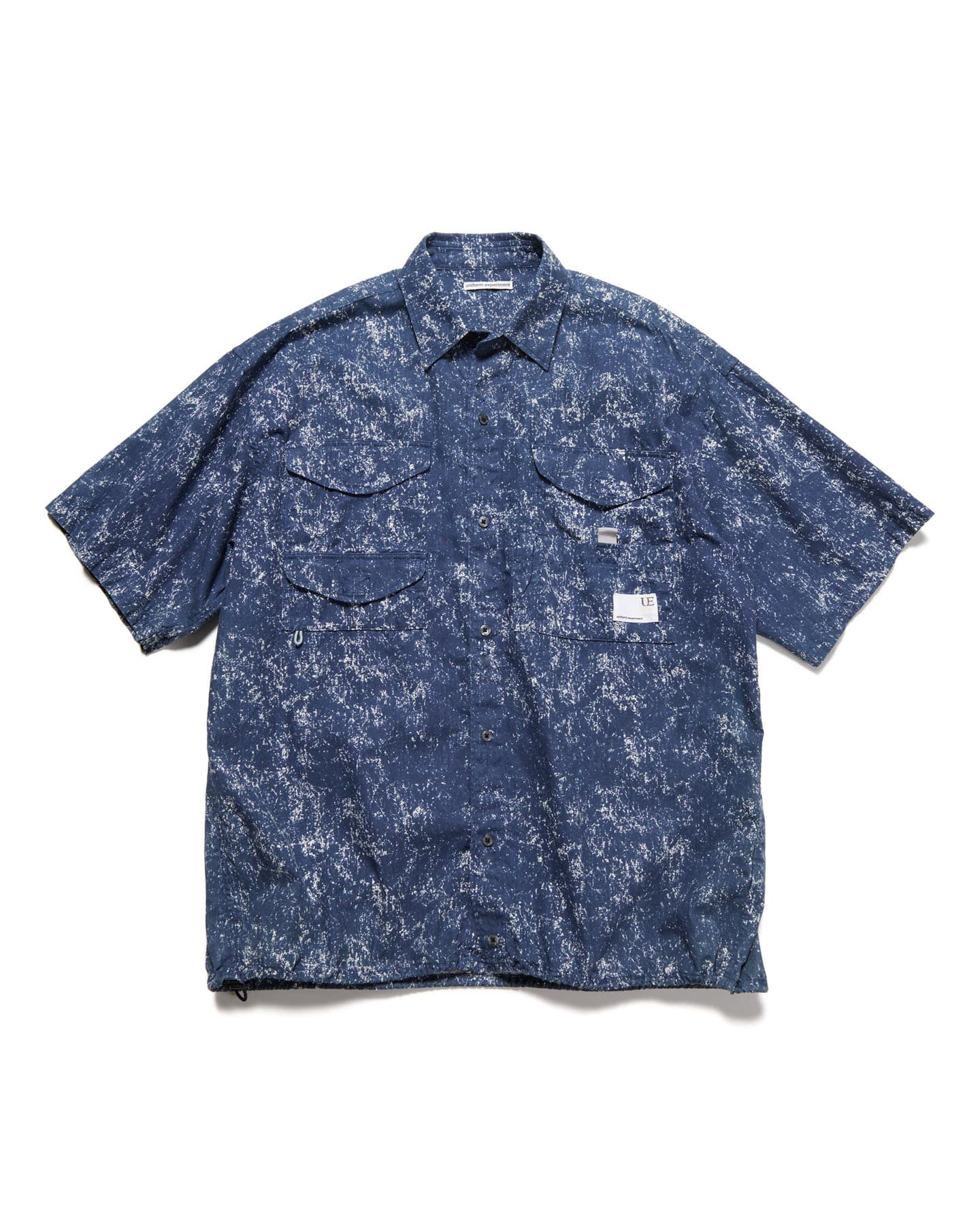 INDIGO PRINT S/S FISHING SHIRT