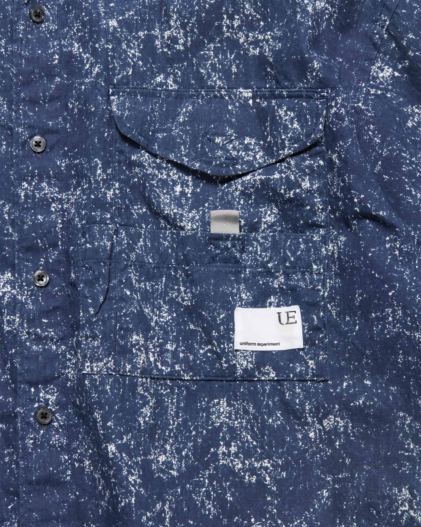 INDIGO PRINT S/S FISHING SHIRT