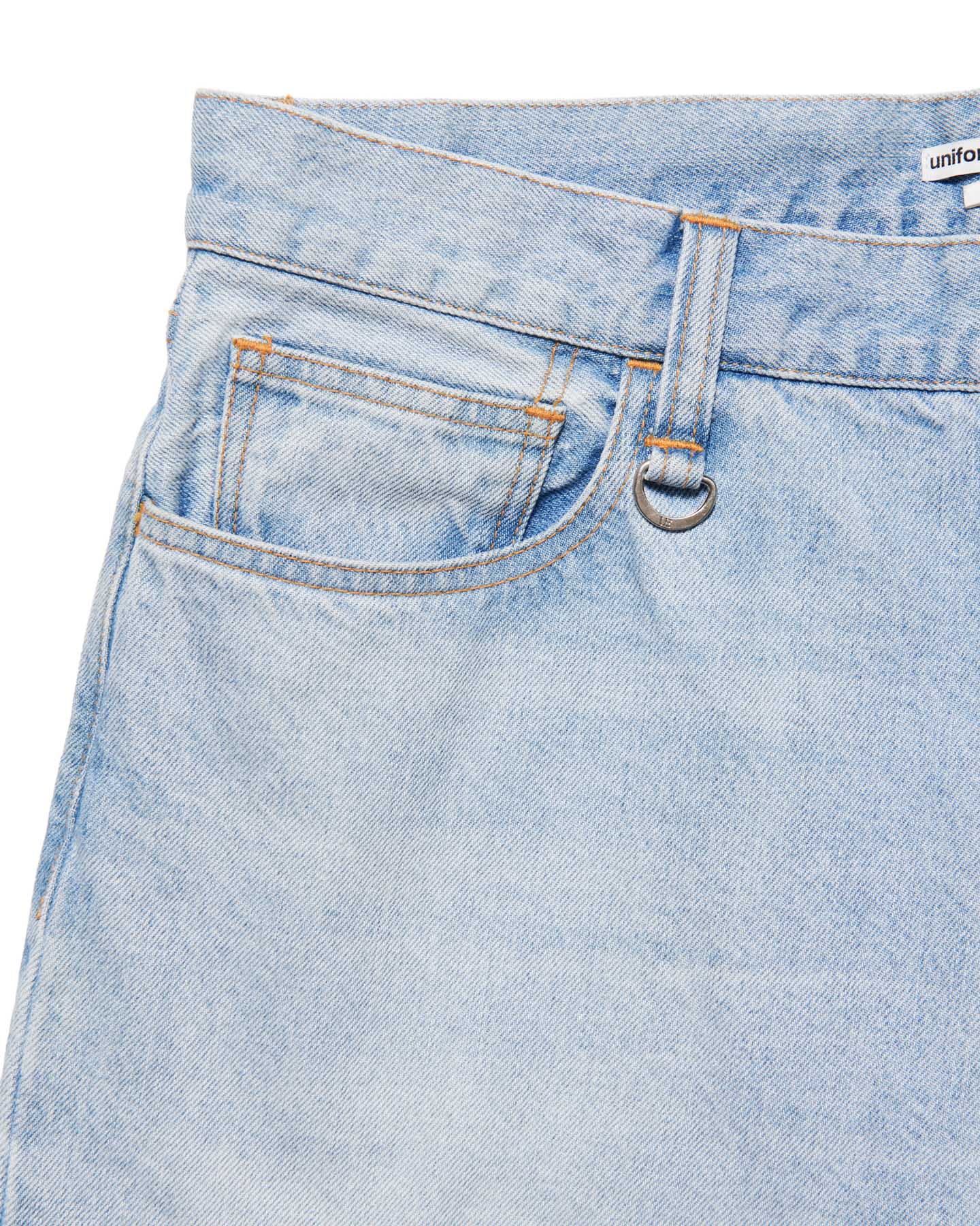 WASHED DENIM BOLD-FIT JEANS