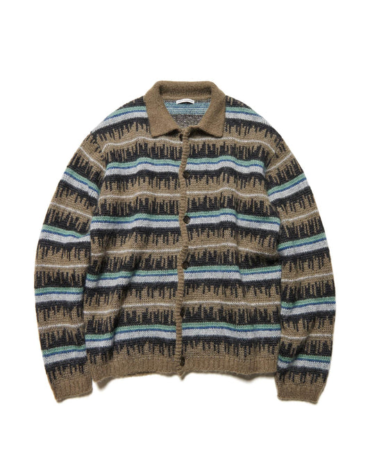 MOHAIR BORDER KNIT BLOUSON