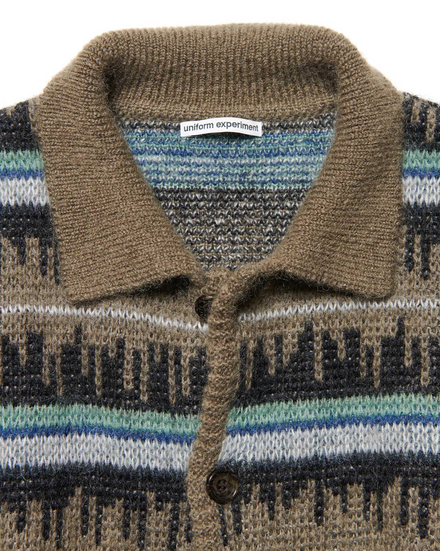 MOHAIR BORDER KNIT BLOUSON
